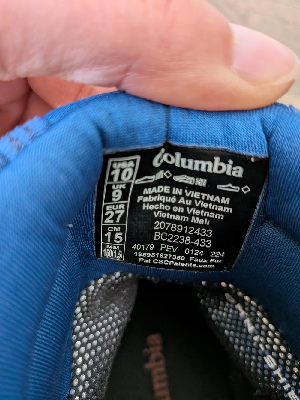 Columbia Kids Blue Insulated Winter Snow Boots Size 10